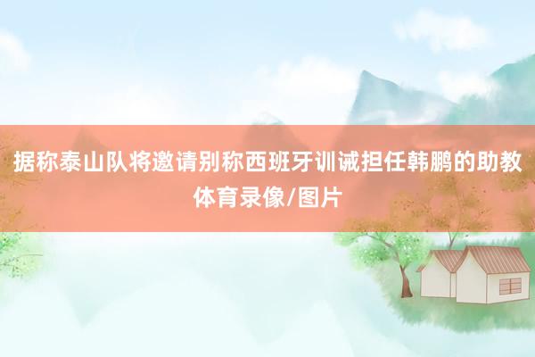 据称泰山队将邀请别称西班牙训诫担任韩鹏的助教体育录像/图片