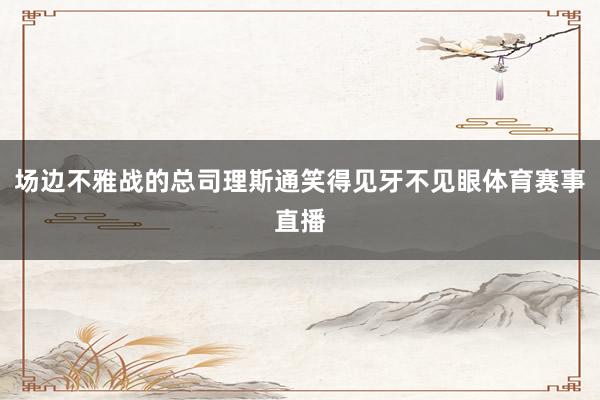 场边不雅战的总司理斯通笑得见牙不见眼体育赛事直播