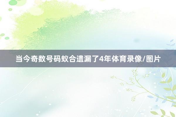 当今奇数号码蚁合遗漏了4年体育录像/图片