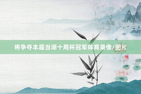 将争夺本届当湖十局杯冠军体育录像/图片